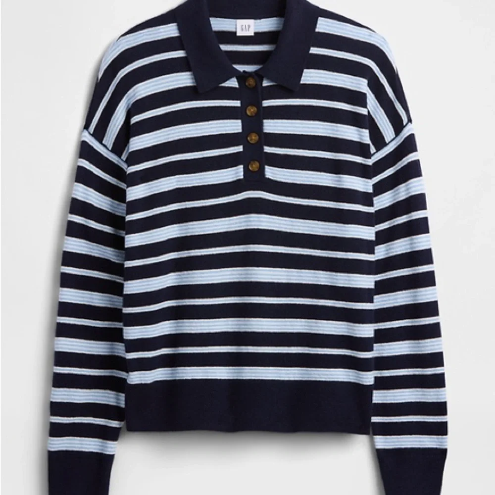 Gap Cashsoft Sweater in Navy and Light Blue - Picture 5 of 5